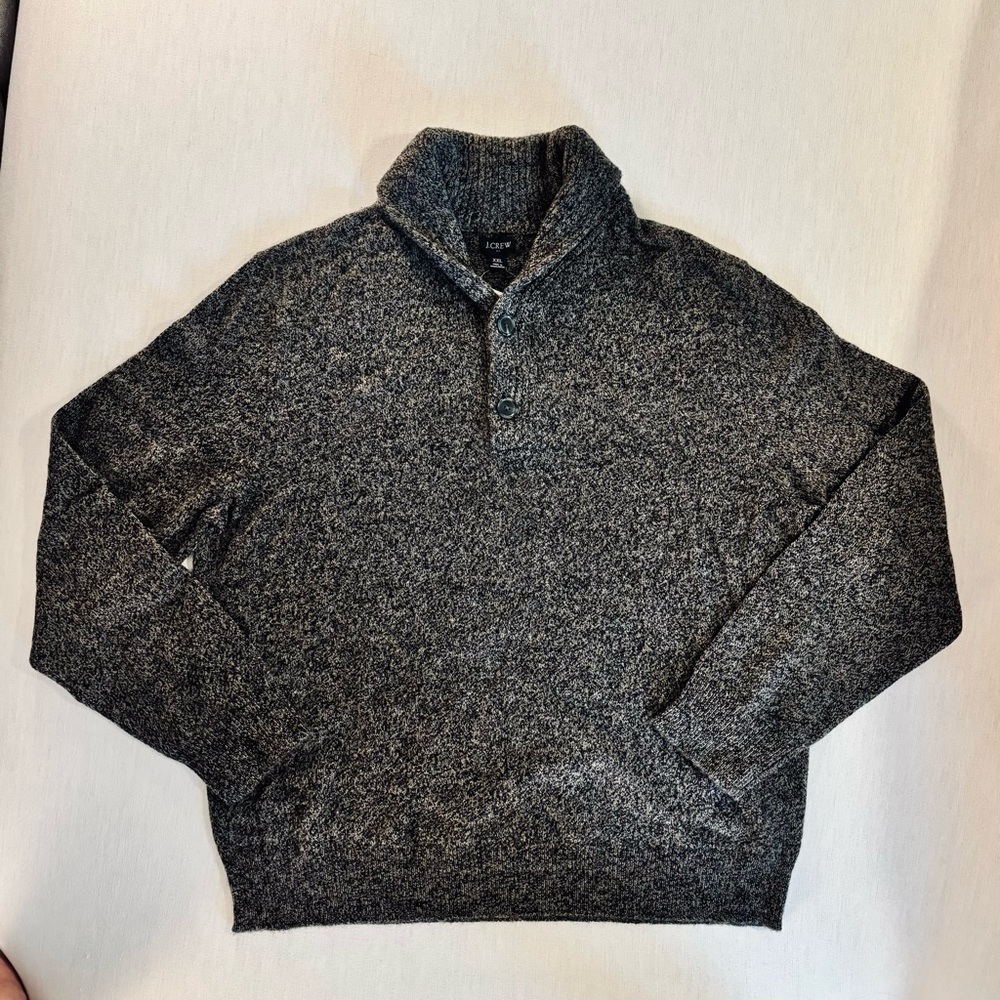NWT J. Crew Factory Men’s Shawl Collar Sweater in Supersoft Wool Blend | XXL